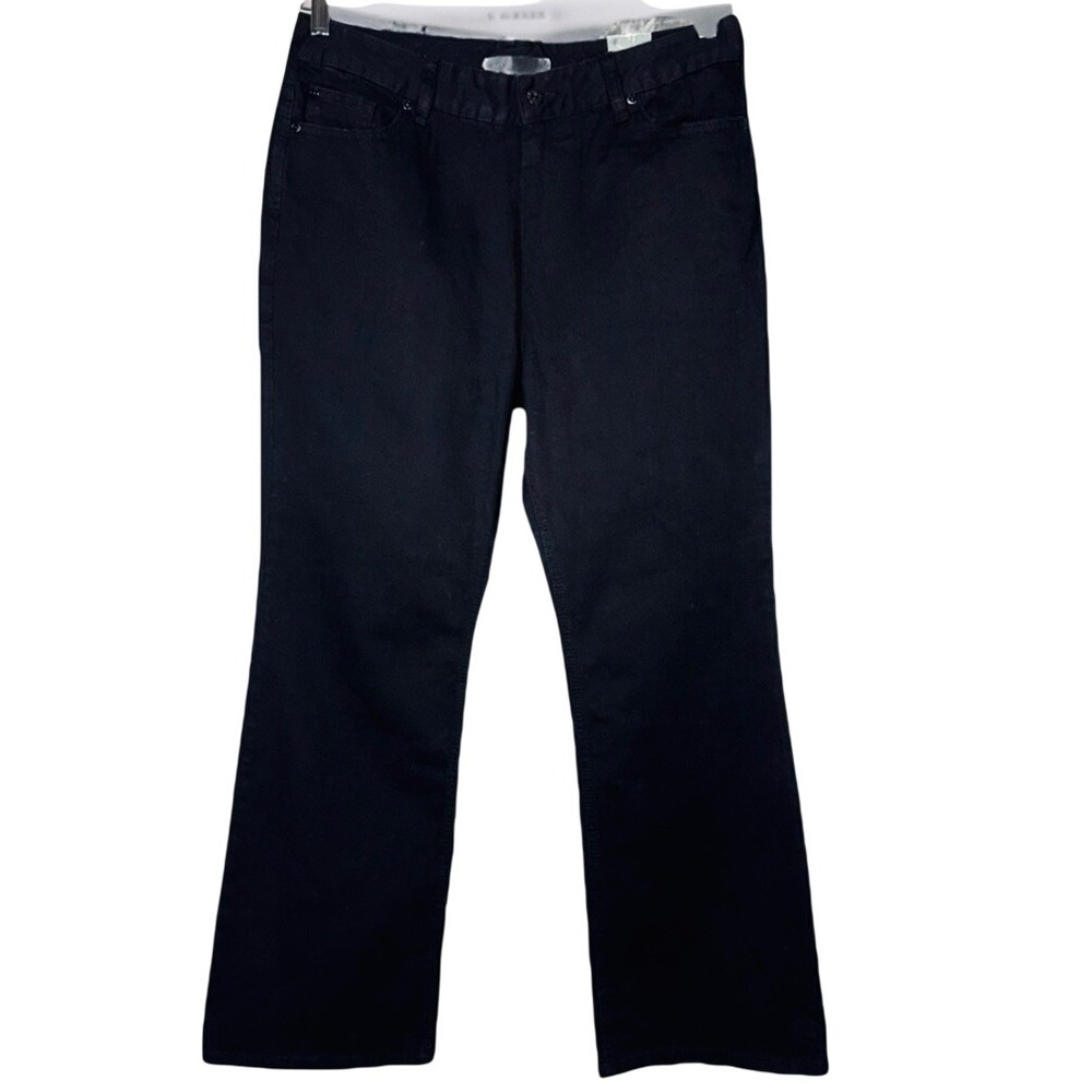 NWT Chicos 2 Platinum Black Denim Ultimate Fit Jeans 12S Short Petite Bootcut